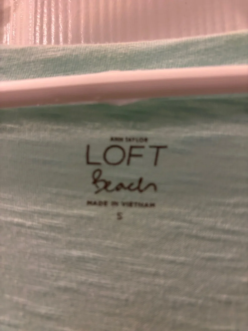 Loft Beach Light Aqua Drawstring Pocket Dress or Coverup Size Small - Picture 3 of 3
